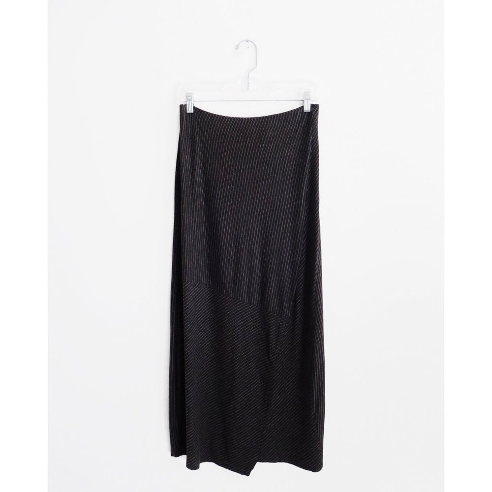 Spirithouse Dark Brown Pinstripe Knit Maxi Skirt S
